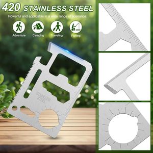 Tarjeta DE CRÉDITO Multi 11 en 1 Cartera Herramienta Lata Cuchillo Abrebotellas Destornillador Regla Tarjeta compacta para reparaciones Actividades de camping - Product Image 5