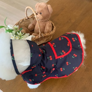 Manteau <span class=keywords><strong>de</strong></span> <span class=keywords><strong>pluie</strong></span> imperméable pour animaux <span class=keywords><strong>de</strong></span> compagnie, imprimé fruits mignons, sans manches, avec capuche transparente, poche arrière et fermeture auto-agrippante, pour chien, pour l'extérieur - Product Image 5