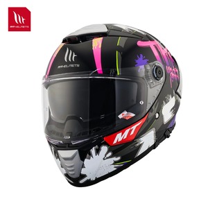 หมวกกันน็อค MT Helmets รุ่น THUNDER 4 SV สำหรับทุกฤดู เหมาะสำหรับการขับขี่บนถนน ได้รับมาตรฐาน ECE ผลิตจากวัสดุ ABS พร้อมแผ่นบังลมใส ถอดออกได้รวดเร็ว ดีไซน์ลายกราฟิก - Product Image 2