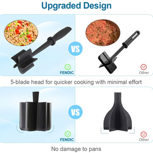 Triturador de Carne Manual de Plástico Ecológico Resistente al Calor, Utensilio para Picar Carne de Res Molido y Hamburguesas - Product Image 5