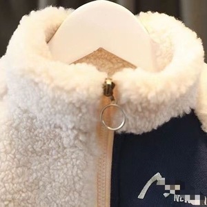 <span class=keywords><strong>Manteau</strong></span> chaud pour garçons style <span class=keywords><strong>sherpa</strong></span>, en polaire épaisse, teint en pièce, à col montant, pour l'hiver - Product Image 3