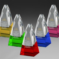 Premio de trofeo de madera de cristal personalizado Noble para reconocimiento corporativo Regalo de negocios Trofeo de cristal de alta calidad con base de madera