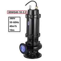 Moteur électrique triphasé WQ 40 M³h Pompes à eau d'égout Pompe submersible