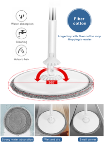 2024 New Design <strong>Turbo</strong> 360 Spinning <strong>Mop</strong> and Bucket Set with Stainless Steel Pole and High Dehydration Rate - Product Image 5