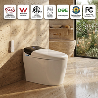 WC intelligent monobloc WaterMark SAA avec bidet intégré, siège chauffant, lavage féminin, séchage à air chaud, affichage LED