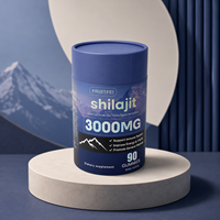 Boîte en tube de papier cylindrique bleu et blanc pour bonbons gélifiés, compléments vitaminiques et emballages de produits de santé en gros