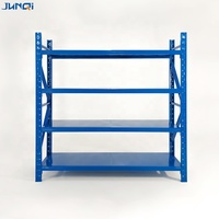 Étagères sur mesure Système d'étagères étagères de rangement en métal pour travaux légers étagères de rangement sans boulon à 4 niveaux avec revêtement en poudre unités à vendre