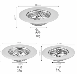 ที่กรองในครัวทำจากสแตนเลสตะแกรงดักท่อระบายน้ำที่ดักรูสำหรับอ่างโลหะที่ดักเส้นผมสำหรับอ่างอาบน้ำ - Product Image 4