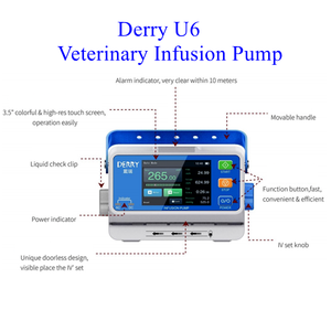 DERRY Portable IV Flüssigkeits spritzen pumpe Veterinär chirurgische Instrumente Tierarzt Haustier Tier Infusion pumpe - Product Image 4
