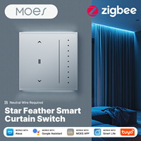 Interrupteur intelligent Tuya pour rideaux, vente en gros, commande à distance via application, interrupteur tactile Zigbee pour rideaux