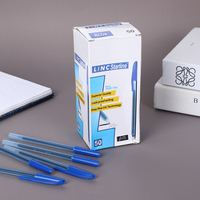 Bolígrafo de Oficina, Caja de 50 Unidades, Tinta Azul, Punta Fina de 0.7mm, Antiderrames, Escritura Fluida, Venta al Por Mayor