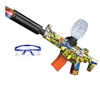 KK Nouveau MP5 56CM Blaster à billes de gel électrique automatique avec lampe torche, activités de plein air, blaster à éclaboussures pour jeux de tir, plastique