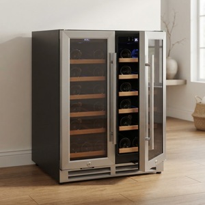 Réfrigérateur à vin double zone <span class=keywords><strong>encastrable</strong></span> JiuFu en acier inoxydable avec système <span class=keywords><strong>de</strong></span> refroidissement et double <span class=keywords><strong>porte</strong></span> - Product Image 1