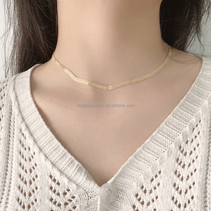 Collar de cadena grueso grande de moda genuino 18K oro sólido AU750 collar de oro amarillo regalo de lujo diseño Simple al por mayor - Product Image 4