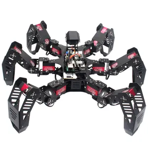 18DOF Hexapod रोबोट 2DOF PTZ स्पाइडर रोबोट के साथ मुख्य बोर्ड के लिए रास्पबेरी गड़बड़ी 4B/2G समाप्त