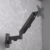 Soporte de Brazo para Monitor con Resorte de Gas AUKI, Soporte de Pared para Pantallas de Ordenador de 13"-32", Soporte de Pared VESA