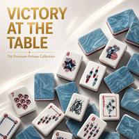 Nouvel ensemble de mahjong de luxe portable de style américain en acrylique à motif bleu, triple couche, 160 pièces, idéal pour le camping et les loisirs