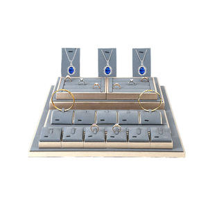 New Custom Black Microfiber Material Jewelry Display Props Counter Jewelry Necklace Ring <b>Earrings</b> Jewelry Display Props - Product Image 5