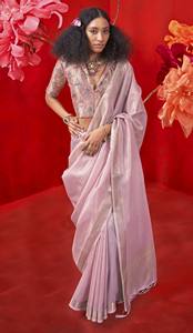 La mejor colección de telar manual de seda tejido a mano Zari Tissue Heavy Brocade Minakari Blusa para Fiestas-Nueva llegada - Product Image 3