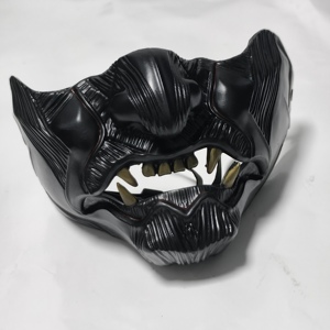 Máscara de <span class=keywords><strong>Samurai</strong></span> Japonesa de Halloween, Máscara de Resina para Cosplay, Disfraz, Baile, Iluminada, Recargable, para Fiesta - Product Image 1