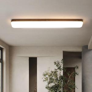 Lámpara de Techo LED de Estilo Vintage para Pasillo, de Madera de Nogal, Larga, Regulable, con Alto CRI, para Balcón - Product Image 3