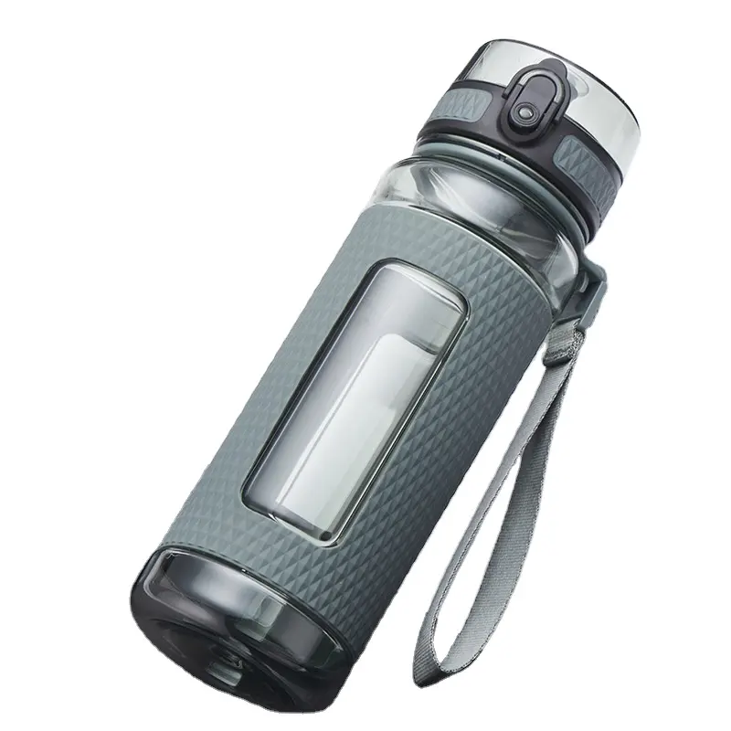 UZSPACE 700ミリリットルSports Water BottleシリコーンとStrainer食品グレードプラスチックBottle Reusable & BPA Free TritanドリンクBottle