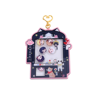 Porte-clés à impression recto verso <span class=keywords><strong>Shaker</strong></span> acrylique anime <span class=keywords><strong>personnalisé</strong></span> Charmes en plastique à impression numérique personnalisés Charm Alloy Zinc - Product Image 3