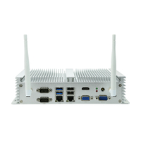 Nueva Caja de PC Industrial con SSD de Doble Núcleo y Linux, Intel DDR4, LAN Dual, RS232, RS485, GPIO, Mini PC sin Ventilador de Aleación de Aluminio