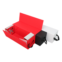 Boîte pliante en carton noir de luxe personnalisée, magnétique, en nouveaux matériaux, à prix avantageux, rigide, artisanale, industrielle, pour cadeaux et vin, vente en gros