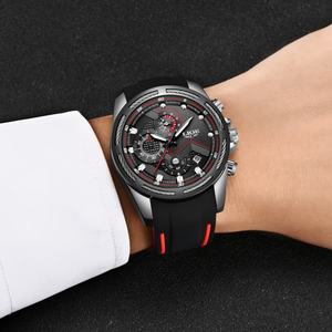 ساعات LIGE LG9957 مصنع ساعات للرجال، كرونوغراف رياضي، تاريخ، ساعة يد كوارتز للرجال، كلاسيكيات سيليكون، مقاومة للماء مع صندوق هدايا - Product Image 6