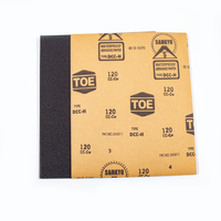 Papier abrasif imperméable de marque TOE, grain 120, carbure de silicium, papier abrasif humide et sec pour le polissage et le meulage du métal et du bois