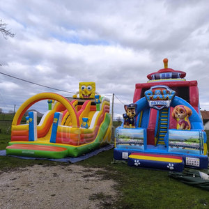 Tobogán Inflable Comercial con Diseño <span class=keywords><strong>de</strong></span> Patrulla Canina, Brincolín Inflable <span class=keywords><strong>de</strong></span> PVC para Niños, Ideal para Alquiler en Fiestas y Eventos al Aire Libre en Patios Traseros - Product Image 2