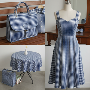 Tissu Popeline Tissé Peigné Teint <span class=keywords><strong>en</strong></span> Fil Écologique 60S à Carreaux 100% <span class=keywords><strong>Coton</strong></span> et Tissu 100% Polyester pour Chemises et Robes Garçons & Filles - Product Image 3