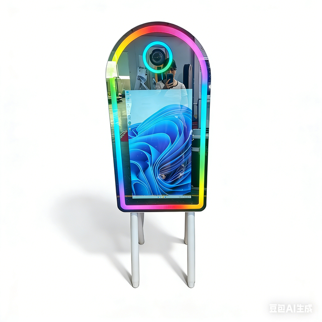 Hot Sale 32/43 Inch Magic Mirror Photo Booth with Metal Frame for Selfie AI Photography