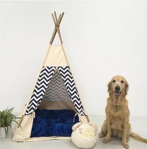 Pet Teepee Bed Indoor Dog House Cone <b>Tent</b> Plush Pet Shelter with Mattress for <b>Small</b> Dogs and Cats - Product Image 3