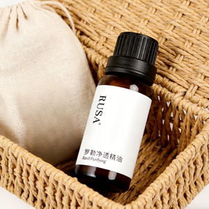 Ensemble d'huiles essentielles purifiantes au <span class=keywords><strong>basilic</strong></span> pur, ingrédient actif naturel pour les produits de purification respiratoire |   Faible MOQ et personnalisable - Product Image 1