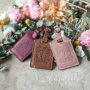 Etiquettes à bagages en cuir véritable avec logo personnalisé Porte-passeport vierge en PU Set d'étiquettes à bagages avec personnalisation Motif de lettres pour les voyages - Product Image 5