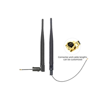 Antenne externe verticale à gain élevé pour routeur 4G/LTE 700-2700MHz WIFI 2.4Ghz 5.8Ghz, type « Rubber Duck », avec câble de 100mm et connecteur micro 1.13