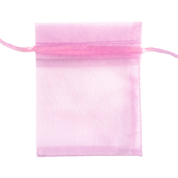 Sac à cordon en maille Cadeau accepter taille personnalisée Couleur personnalisée Pochette à bijoux promotionnelle en organza transparent transparent