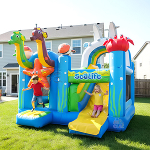 Château gonflable à thème marin en bâche PVC avec toboggan, château gonflable combiné avec toboggan, château gonflable Castillo Inflable Hupfburg - Product Image 2