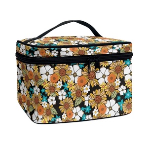 Hot Bán Thực Tế Trang Điểm <span class=keywords><strong>Train</strong></span> Trường Hợp Túi Du Lịch Tươi Nhỏ Hoa In Không Thấm Nước Xách Tay Mỹ Phẩm Trường Hợp Túi Xách - Product Image 2