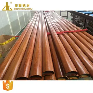 Foshan Aluminium Product Manufacturer Aluminium Tubes Wood Finish Profile