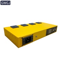 Gelongtu Smart PDU 19 pouces pour armoire, montage horizontal en rack, 4 prises, 110-415V 200A, programmation Python, SNMP