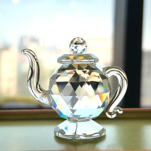 Уникальный Дизайн Статуэтки хрустальные изделия свадебные подарки на день рождения День рождения украшение стола милый хрустальный стеклянный чайник - Product Image 2