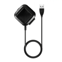 Câble de charge pour Fitbit Versa 2, 1m, adaptateur de bracelet de montre connectée, station d'accueil, blindage en cuivre tressé, gaine en PVC/TPE, chargeur USB, boîte