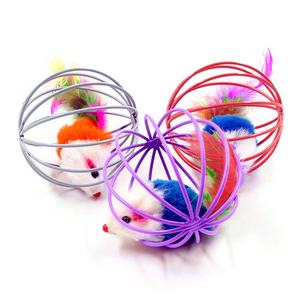 बिल्ली खिलौना प्लग माउस धातु पिंजरे इंटरैक्टिव व्यायाम पंख गेंद मज़ा टिकाऊ किटी प्ले टॉय क्रिकल ध्वनि जीवन - Product Image 3