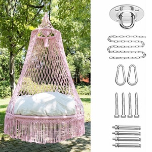 Columpio bohemio moderno con cojín para jardín, <span class=keywords><strong>patio</strong></span>, cuerda colgante, hamaca para acampar al aire libre, para <span class=keywords><strong>patio</strong></span>, dormitorio, parque, escuela - Product Image 5