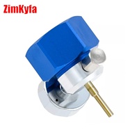 Adaptador de Aluminio Personalizable para Llenado de Tanques de Gas Propano Azul, Manómetros Roscados, Soporte OEM AF03-PA, 1 Año de Garantía