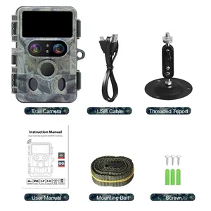 Redleaf faune 48mp 4k wifi double caméra caméras de chasse avec vision nocturne étanche