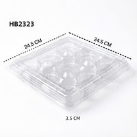 Conteneur à gâteau carré en plastique PET sur mesure, emballage blister pour usage alimentaire, emballage pour hamburger, gelée, chocolat